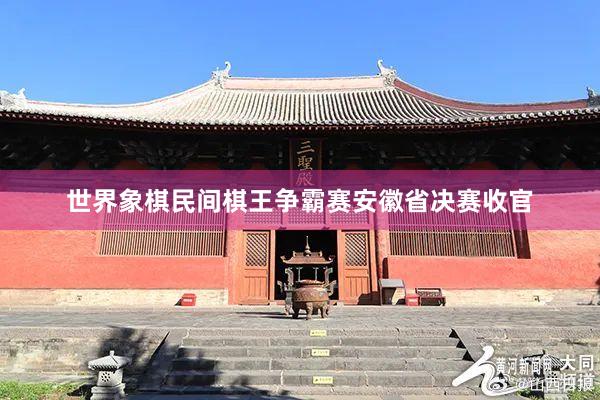 世界象棋民间棋王争霸赛安徽省决赛收官