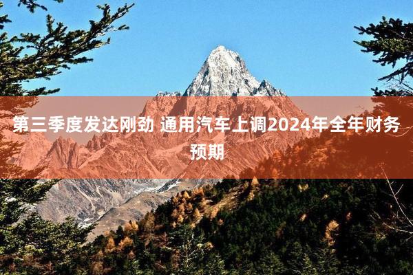 第三季度发达刚劲 通用汽车上调2024年全年财务预期